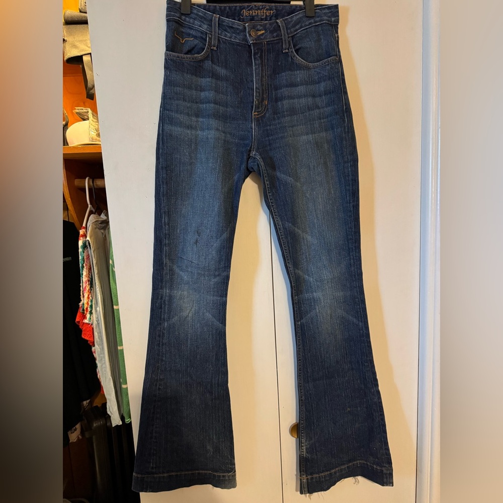 Kimes Ranch Dark Blue Flare Jeans
